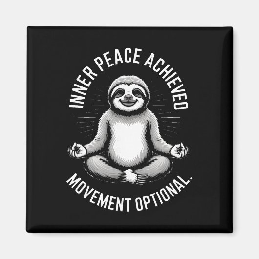Innerer Frieden erreicht Bewegung Optional Yoga Fa Magnet (Vorne)