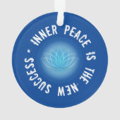 Innerer Frieden ist das neue Erfolgsziffer Ornament (Rückseite)