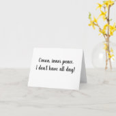 Innerer Frieden ohne Geduld Karte (Gelbe Blume)