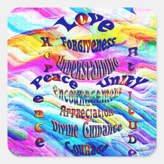 Innerer Frieden_ Quadratischer Aufkleber (Vorderseite)