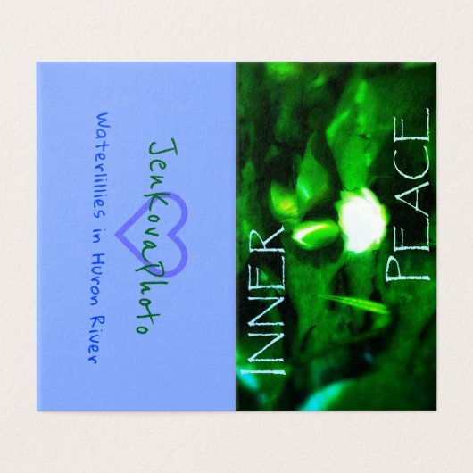 INNERER FRIEDENSminikarten 2x3.5 horizontal Visitenkarten (Außenseite Aufgefaltet)