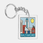 Innerer Hafen Baltimores Schlüsselanhänger (Vorderseite links)