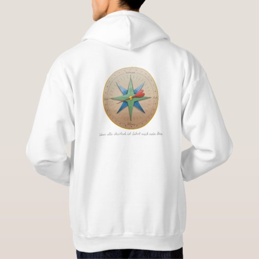 Innerer Kompass Hoodie Pullover (Rückseite)