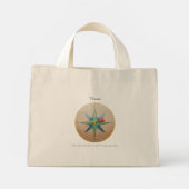 Innerer Kompass Stoffbeutel Stofftasche Mini Stoffbeutel (Rückseite)