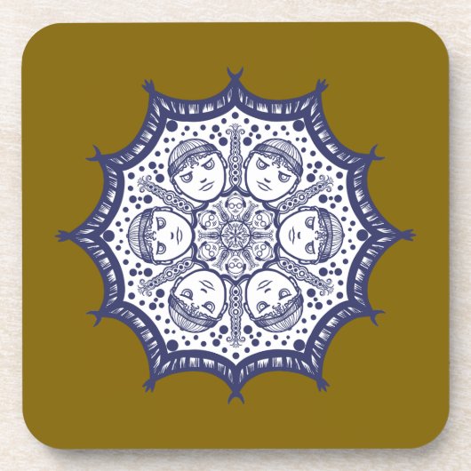 Innerer Kreis eines Designs Keramikfliese Getränkeuntersetzer (Vorderseite)