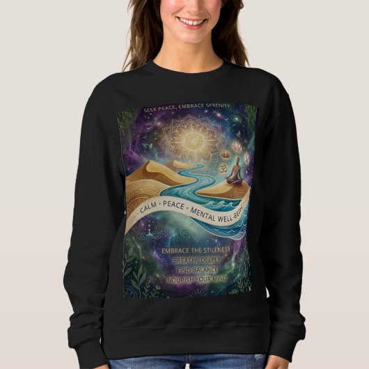 Innerer Tempel: Ein visueller Hauch frischer Luft Sweatshirt (Vorderseite)