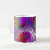 Inneres abstraktes Fraktal-Grün-lila Galaxie des Tasse (Vorderseite Links)