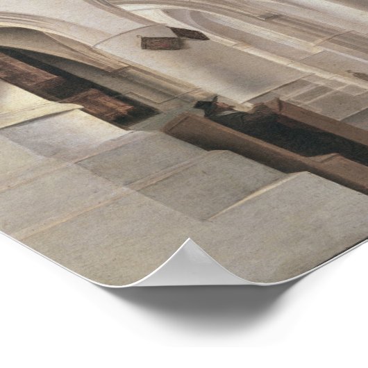 Inneres der Grote Kerk, Amsterdam, c.1637 Poster (Ecke)