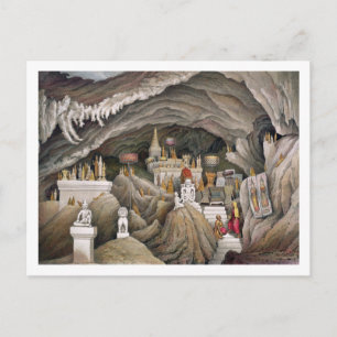 Inneres der Grotte von Nam Hou, Laos, von 'Atl Postkarte