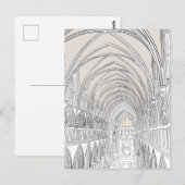 Inneres der Kathedrale von Salisbury | Line Zeichn Postkarte (Vorne/Hinten)