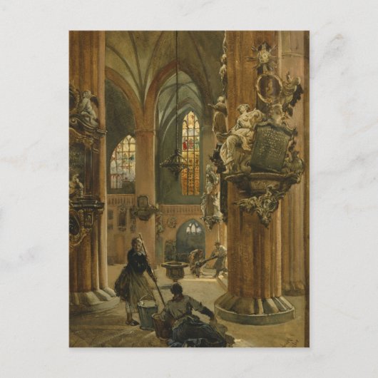 Inneres der Kirche St. Nikolaus, Berlin Postkarte (Vorderseite)