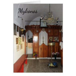 Inneres der kleinen Kirche, Mykonos