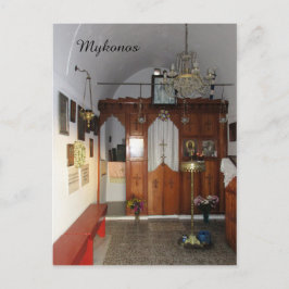 Inneres der kleinen Kirche, Mykonos Postkarte