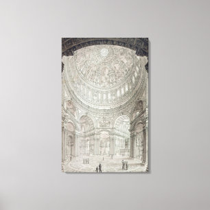 Inneres der St. Paul's Cathedral, 1817 Leinwanddruck