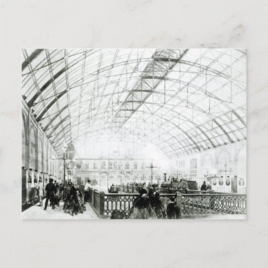 Inneres des Bahnhofs Charing Cross Postkarte (Vorderseite)