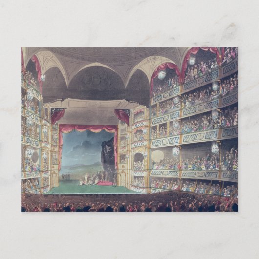 Inneres des Drury Lane Theaters, 1808 Postkarte (Vorderseite)