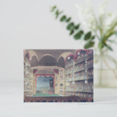 Inneres des Drury Lane Theaters, 1808 Postkarte (Stehend Vorderseite)