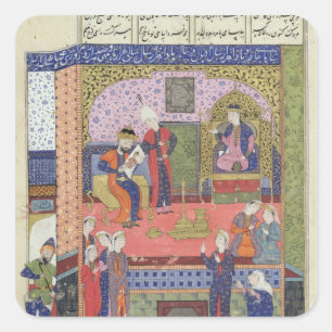 Inneres des Königspalastes Persiens Quadratischer Aufkleber