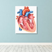 Inneres des menschlichen Herzens Leinwanddruck (Insitu (Holzboden))
