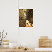 Inneres des Petersdom in Regensburg Poster (Küche)