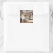 Inneres des Salle du Conseil 1701-55 Quadratischer Aufkleber (Tasche)