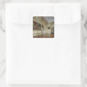 Inneres des Salon de l'Oeil de Boeuf Quadratischer Aufkleber (Tasche)