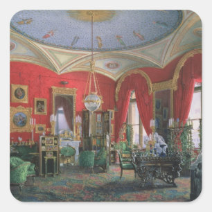 Inneres des Winterpalastes Quadratischer Aufkleber