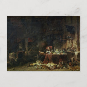 Inneres einer Alchemist-Studie Postkarte