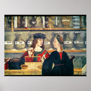 Inneres einer Apotheke Poster