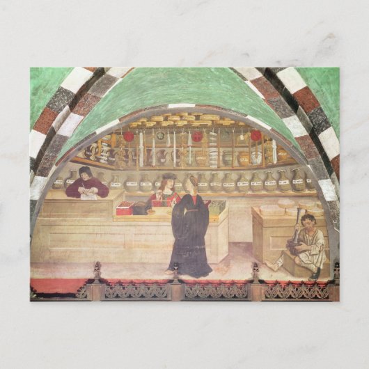 Inneres einer Apotheke Postkarte (Vorderseite)