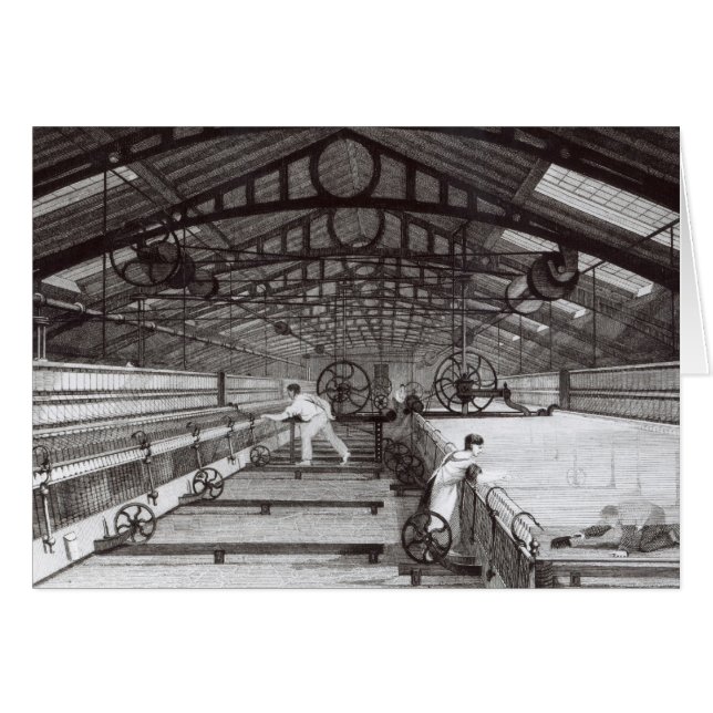 Inneres einer Baumwollmühle (Vorderseite (Horizontal))