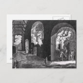 Inneres einer Glasfabrik Postkarte (Vorne/Hinten)
