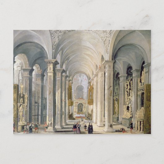Inneres einer Kirche 2 Postkarte (Vorderseite)