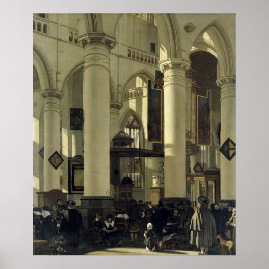 Inneres einer Kirche Poster (Vorne)