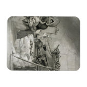 Inneres einer Schneehütte von Eskimo, Winterinsel Magnet (Horizontal)