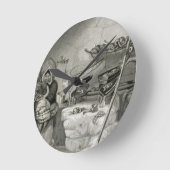 Inneres einer Schneehütte von Eskimo, Winterinsel  Runde Wanduhr (Winkel)