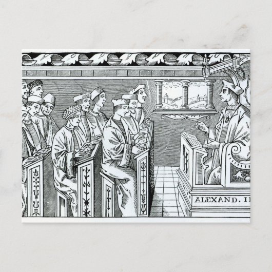 Inneres einer Schule Postkarte (Vorderseite)