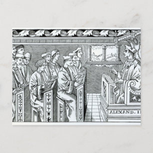 Inneres einer Schule Postkarte
