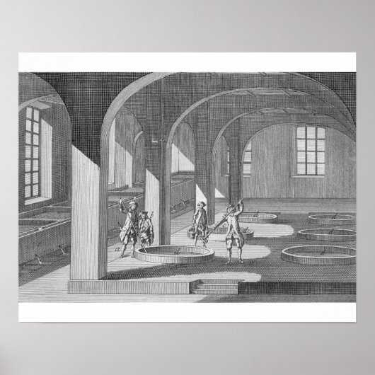 Inneres einer Seifenfabrik, Illustration für ein e Poster (Vorne)