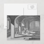 Inneres einer Seifenfabrik, Illustration für ein e Postkarte (Vorne/Hinten)