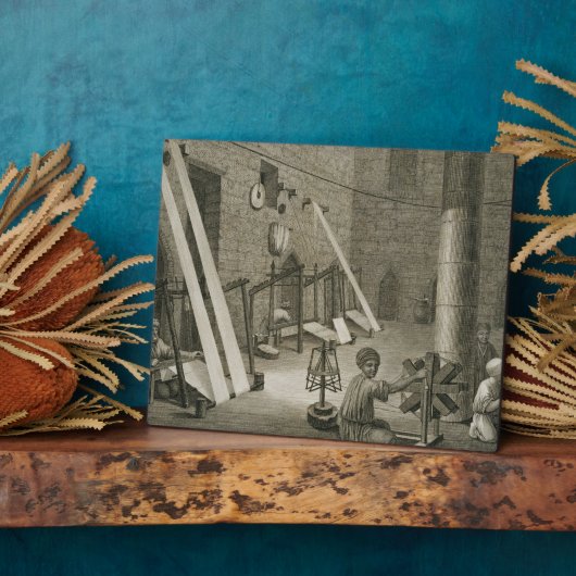 Inneres einer Weaver's Workshop, Band II Ar Fotoplatte (Seite)