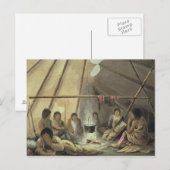 Inneres eines Cree Indian Zents, März 25. 1820, f Postkarte (Vorne/Hinten)