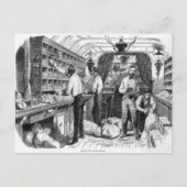 Inneres eines französischen Postwagens Postkarte (Vorderseite)