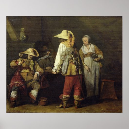 Inneres eines Gasthauses, 1636 Poster (Vorne)