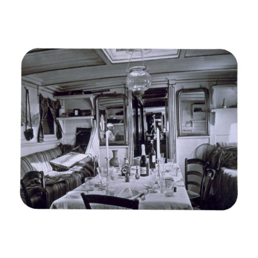 Inneres eines Nilschiffs (b&w-Foto) Magnet (Horizontal)