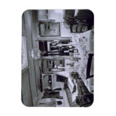 Inneres eines Nilschiffs (b&w-Foto) Magnet (Vertikal)
