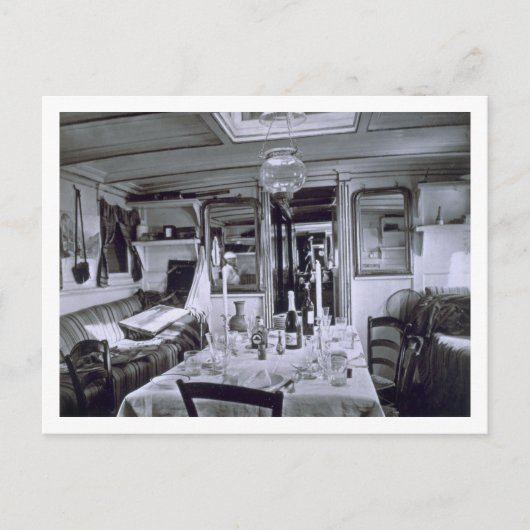 Inneres eines Nilschiffs (b&w-Foto) Postkarte (Vorderseite)