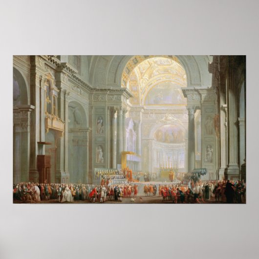 Inneres eines Petersdoms, Rom Poster (Vorne)