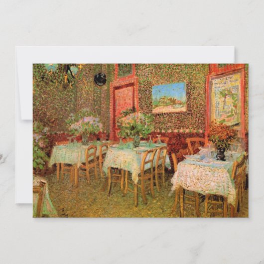 Inneres eines Restaurants von Vincent van Gogh (Vorderseite)
