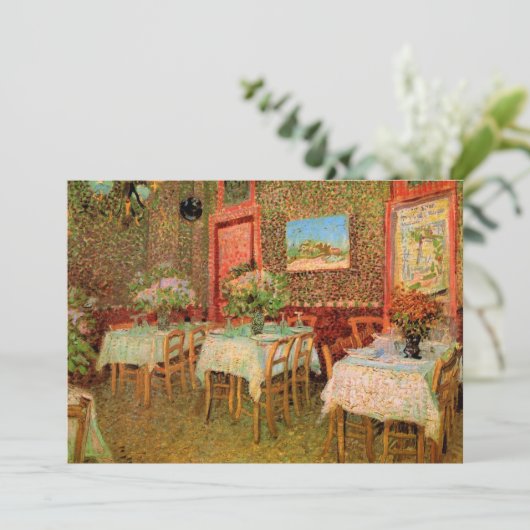 Inneres eines Restaurants von Vincent van Gogh (Stehend Vorderseite)